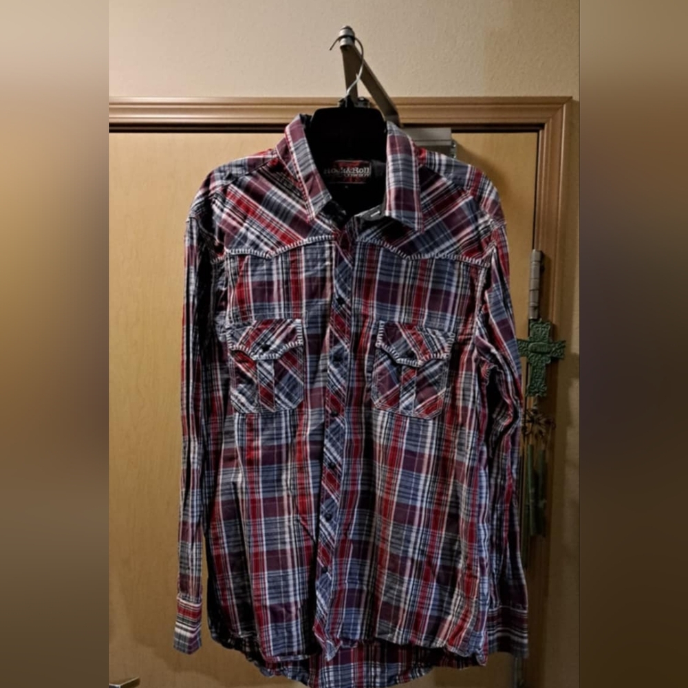 XL Rock and Roll Cowboy button shirt